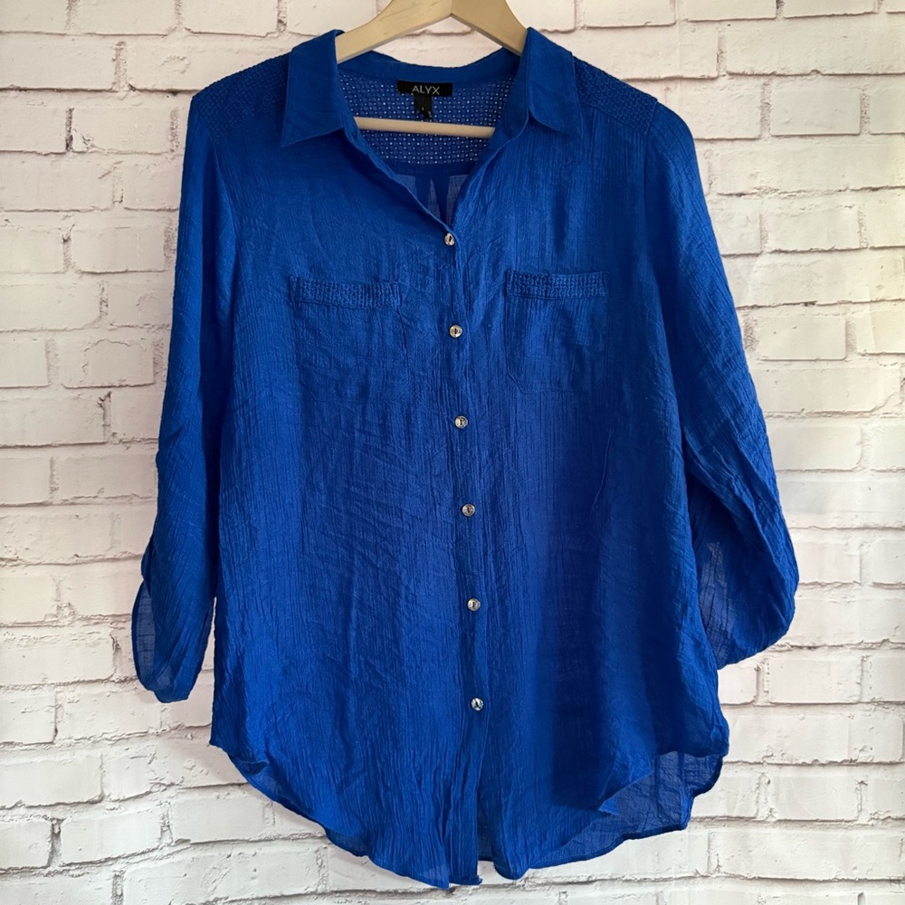 Alyx Vibrant Blue Textured‎ Shirt